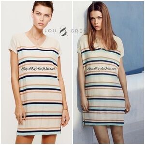 Loft Lou & Grey striped cap sleeve sweater mini dress *shop@iamwarrior